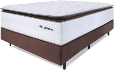 Cama Box King Colchão Molas Ensacadas com Pillow Top Extra Conforto 193x203x72cm - Premium Sleep - BF Colchões
