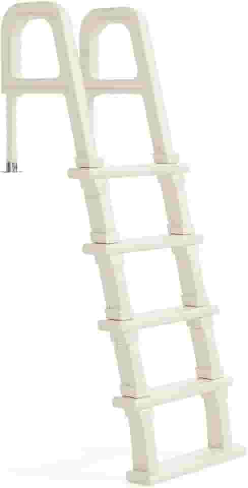 VINGLI Escada de piscina, sistema de entrada de degrau de piscina para piscina de balanço no solo, escada de piscina, 60 cm x 176 cm, capacidade 300, branca