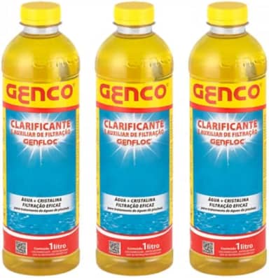 3 Clarificantes Floculante E Decantador Genco Para Piscina