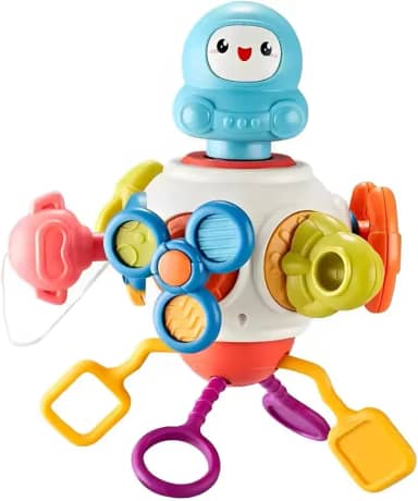 Brinquedo Sensorial Bebe Infantil Montessori. Cubo De Atividades Educativo 8 em 1. Educacional Desenvolvimento Presente Crianças Bebês. (Branco)