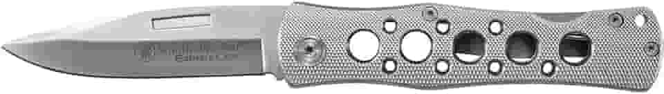 Smith & Wesson Faca dobrável Extreme Ops CK6AEU S.S. de 20,5 cm com lâmina serrilhada de 8,9 cm e alça de alumínio para atividades ao ar livre, táticas, sobrevivência e EDC