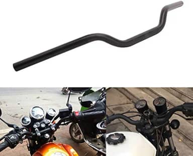 AnXin 1' 25Mm Drag Guidão Tracker Guidão Universal para Sportster Xl 883 1200 Bobber Custom Chopper Softail Dyna Euro Estilo Preto