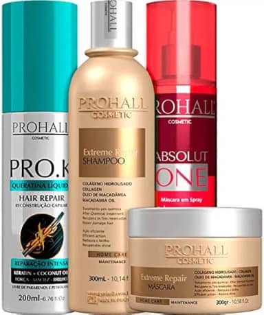 Prohall Cosmetic - Kit Cronograma Cauterização Capilar (4 Produtos)