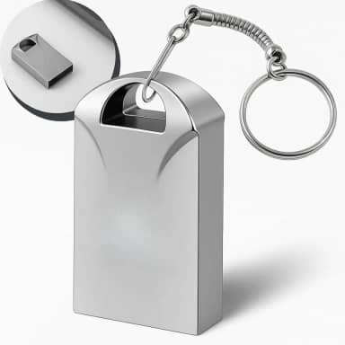 Mini Pen Drive Mini Chaveiro de Metal Rápido Ideal Para Armazenar Arquivos Fotos Musicas e Videos Metálico 16gb Resistente Ultra Rápido Cor Linha Premium (16, GB)