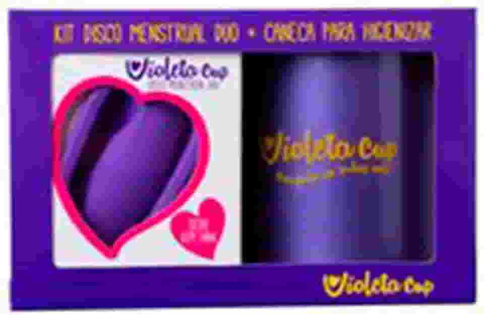 Violeta Cup Kit Caneca Higienizadora + Disco Menstrual Duo Cor Violeta Violeta Único