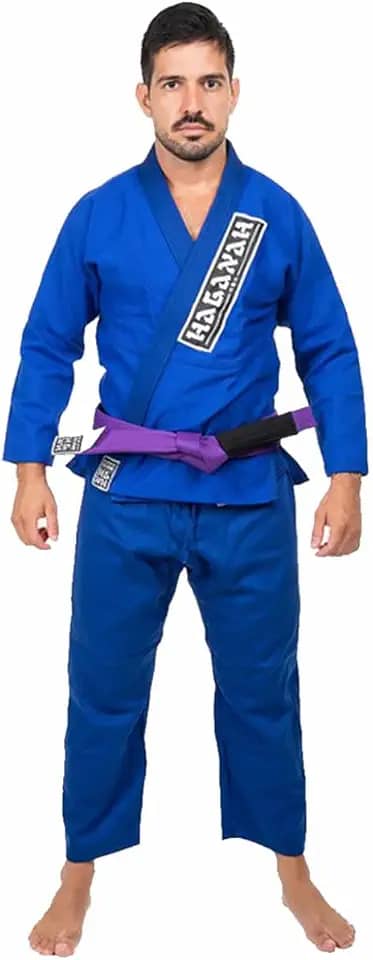 Kimono Trançado F300 Jiu Jitsu Haganah, Azul, A4