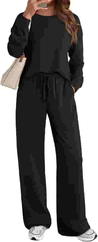 Conjunto de moletom feminino, 2 peças, conjunto de moletom, agasalho, viagem, moda outono 2025