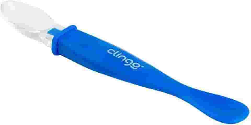 Colher Silicone Ponta Dupla Colors Azul, Clingo, Azul