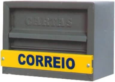 Caixa de Correio - Carta Correspondência Grade Horizontal Cinza - Portão Básica - Modelo 1/2 Tijolo