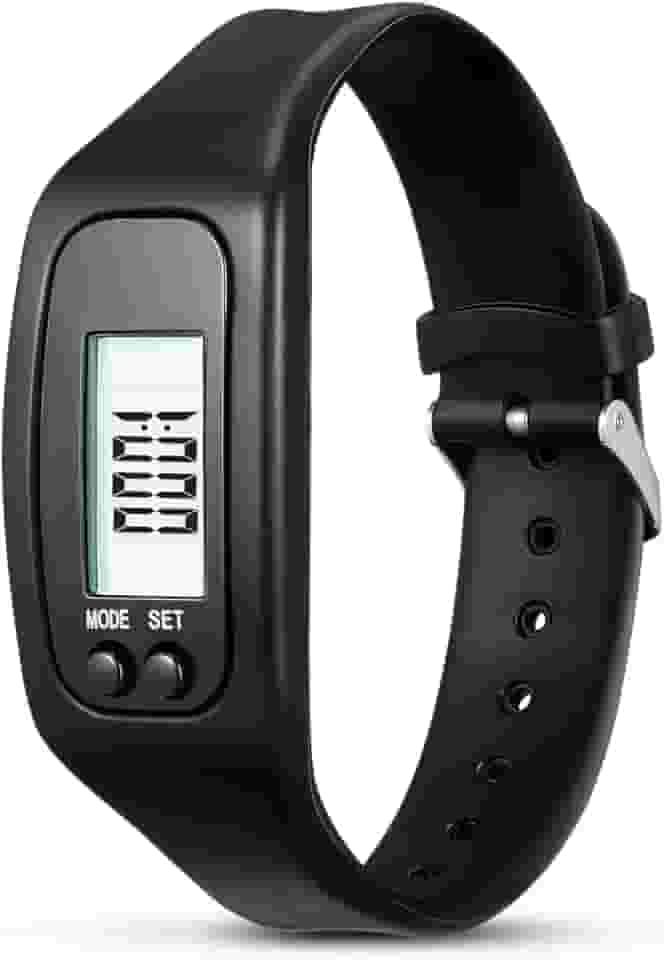 Toddmomy Relógio elegante de silicone, rastreador de atividades físicas, pulseira eletrônica, pedômetro, para caminhadas, homens, mulheres e crianças (branco)