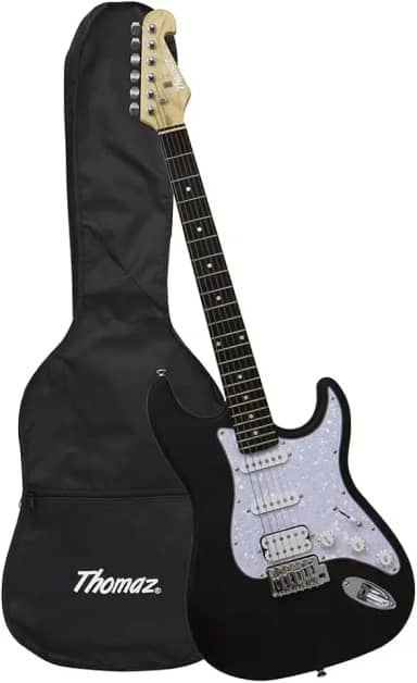 Kit Guitarra Elétrica TEG 320 Preto com Capa Thomaz