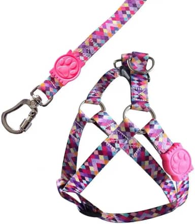 MY PET BRASIL Peitoral Para Cachorros Porte Pequeno Ajuste Fácil No Corpo Do Pet Fun Pixel Coleira Peitoral Regulável Confortável E Resistente