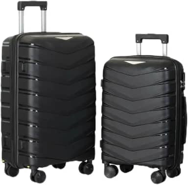 Conjunto De Malas Viagem Bordo 10 Kg E 23 Kg Inquebrável Preta