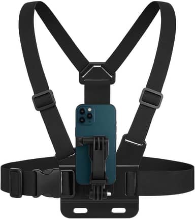 Suporte Peitoral Ajustável 360° para Celular e GoPro – Ergonômico para Bike Moto e Esportes Radicais Colete Para Vídeo E Filmagem (1)