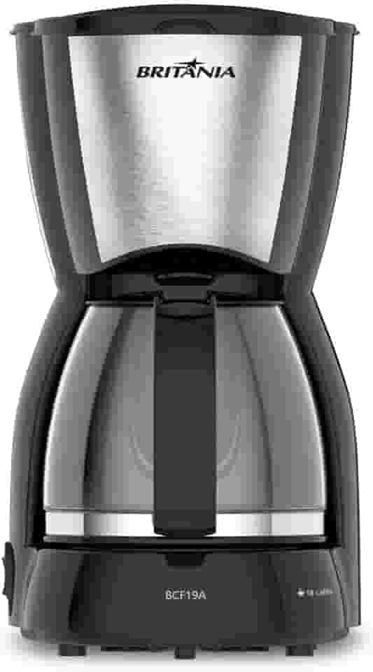 Cafeteira Britânia BCF19 Inox 18 Cafezinhos Jarra de Vidro 550W 127V