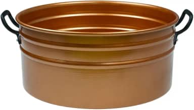 Bacia para Pés, Tina Escalda Pés, Bacia Pedicure, Balde Newborn, Ofurô Esquenta Pés Relaxamento, Varias Cores(Tina só Alumínio Rose Gold)