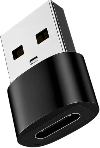 Adaptador USB Tipo C para USB Tipo A OTG 30W, Carregamento Rápido e Transferência de Dados, Compatível com iPhone 11 12 13 14 15 16 17 Pro Max, Android, MacBook, Notebook, Carro, Power Bank