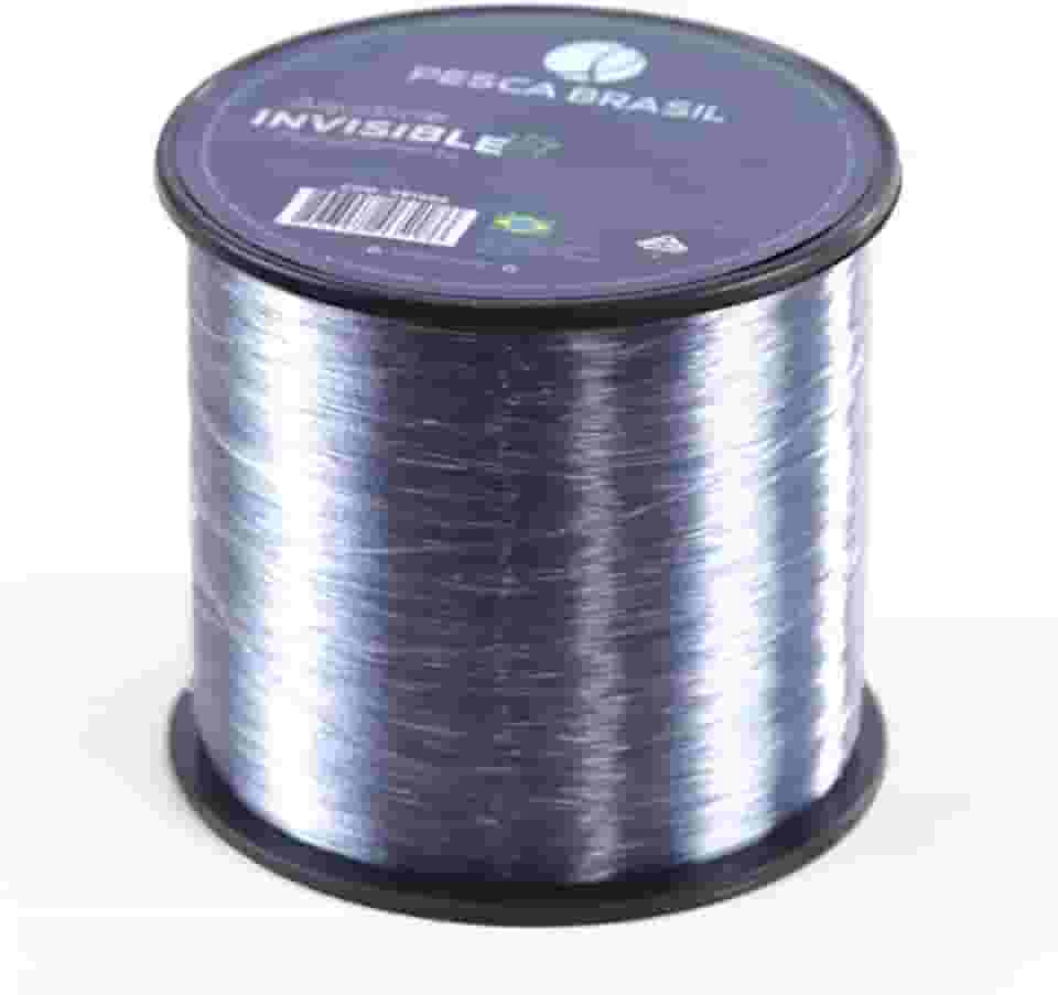 Pesca Brasil, Linha de Pesca 500m Monofilamento Transparente Alta Resistência Pesca Esportiva Nylon 0,40mm, Aqualine Invisible