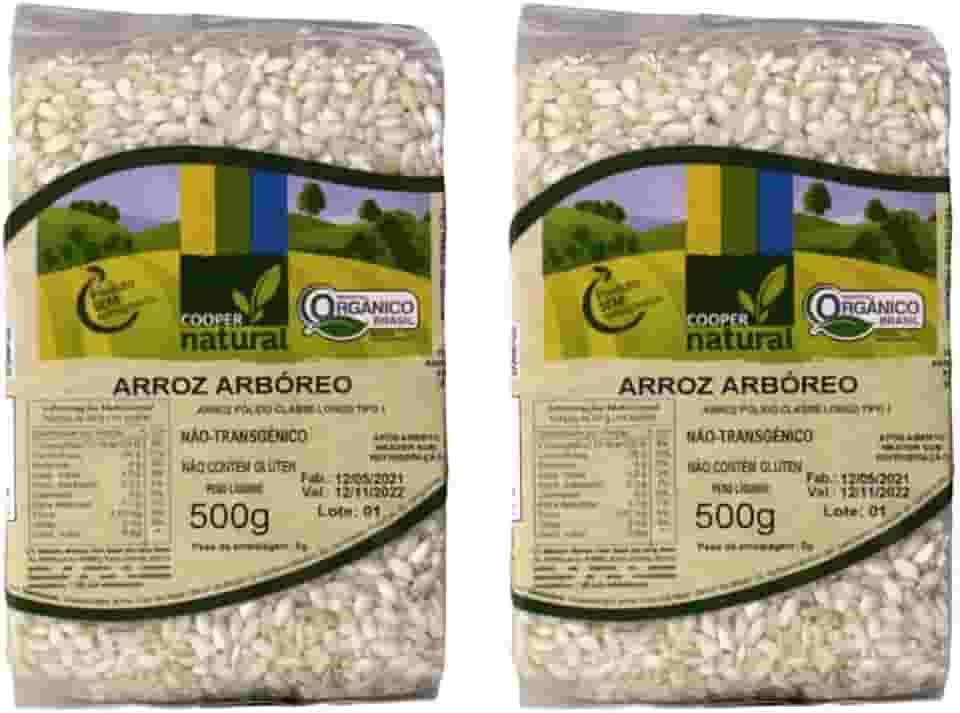 Kit 2X: Arroz Arbóreo Polido Orgânico Coopernatural 500g