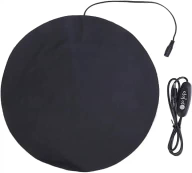 Almofada de Aquecimento para Répteis, Placa Aquecida Redonda de Couro PU Com 3 Níveis de Temperatura para Cães Pequenos Gatos Tartaruga