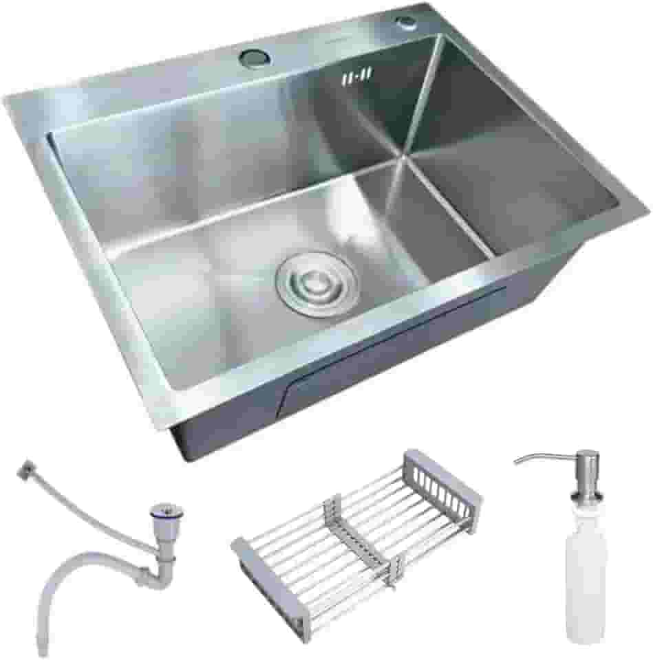 Cuba Pia Quadrada Cozinha Gourmet Com Acessórios 60x45 Cor Prata Aço Inox - Brinovar