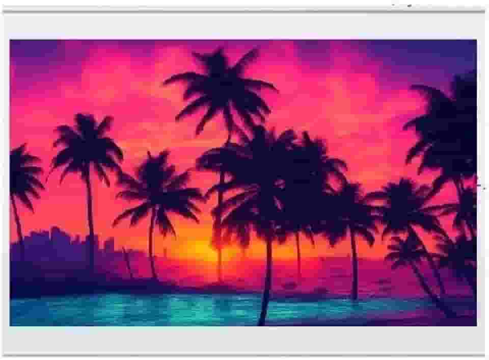 Tela de Projeção MIAMI Dobrável, 70 Polegadas, 1,40 X 1,00 Branco Fosco, para Projetor, Datashow, Festas e Eventos