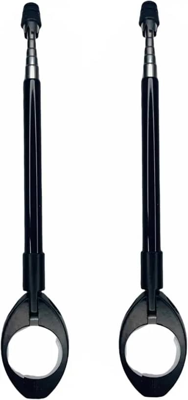 Antena Corta Pipa Motocicleta - Aço Retrátil 7 Estágios Kit 2 Unidades