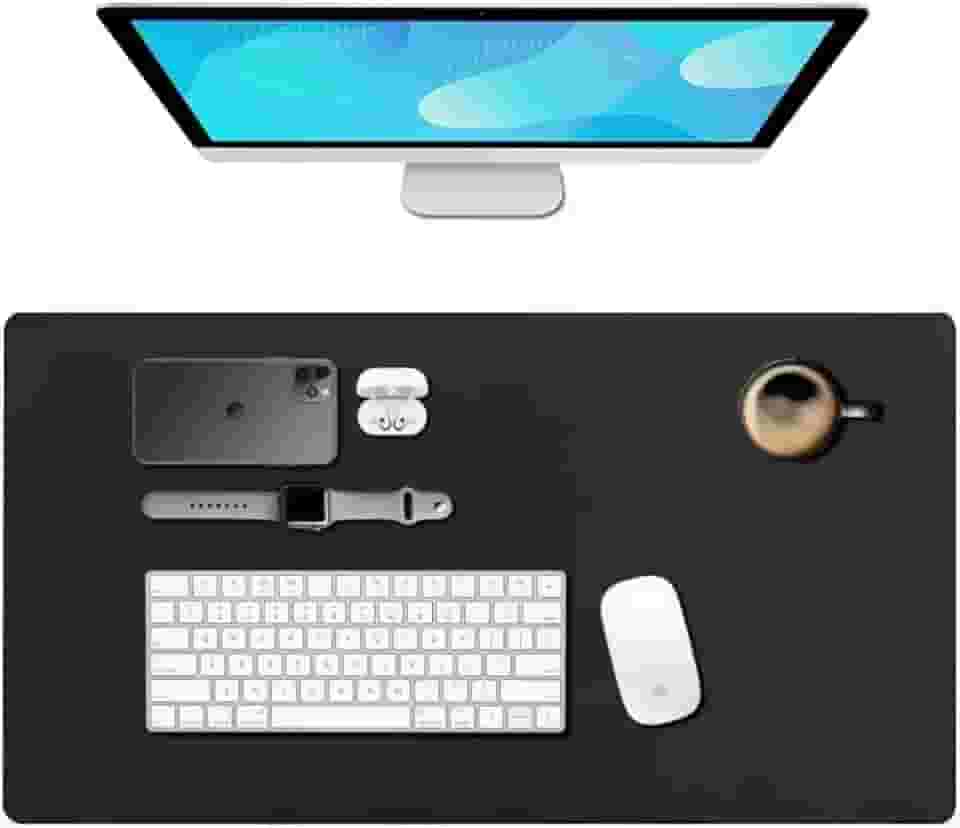 Mouse Pad Grande 100x48cm Desk Pad Gamer Tapete De Mesa Para Notebook Computador Escritório Office Design Slim Antiderrapante Fácil Deslize (PRETO)