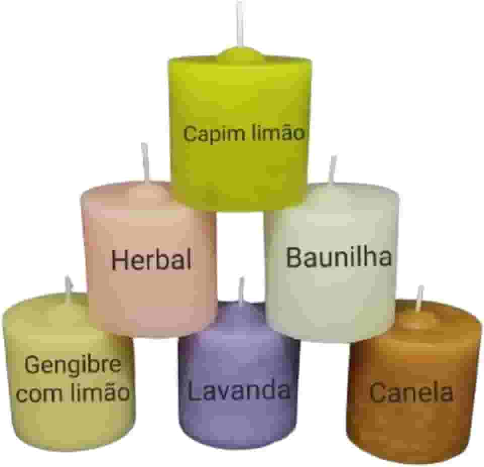 Kit com 6 velas 90g arcanjo velas - aromáticas perfumadas com essência