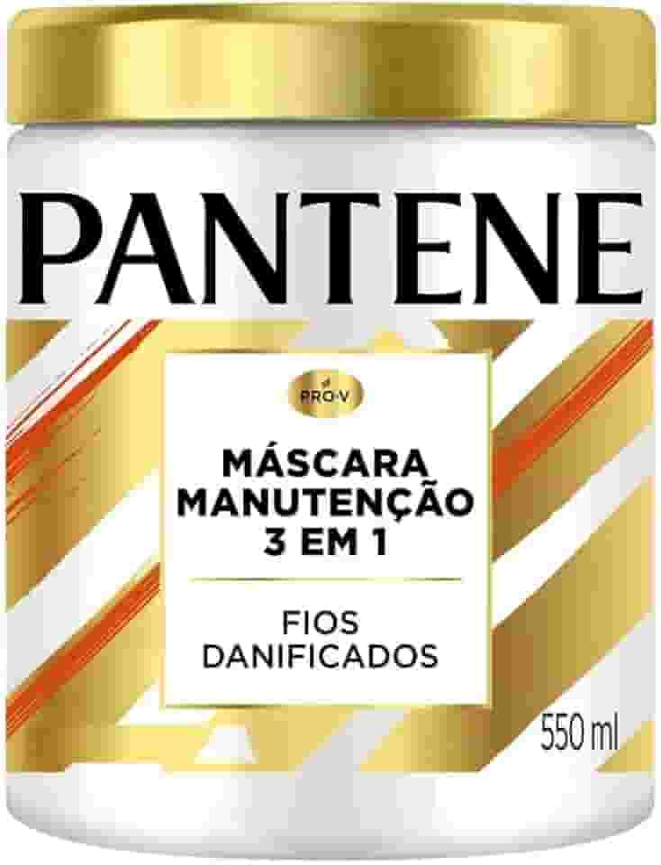 Pantene Máscara Capilar 3 em 1 - Manutenção Pró-Vitaminas Finalizador Selante Pontas Duplas e Secas, Tratamento de Revitaliização Intensa, Livre de Corantes, Sal e Sulfatos, 550ml