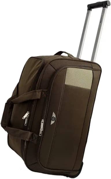 Mala Sacola de Viagem Media com Rodinhas Tecido Poliéster Santino Cor:Cafe;Tamanho:M