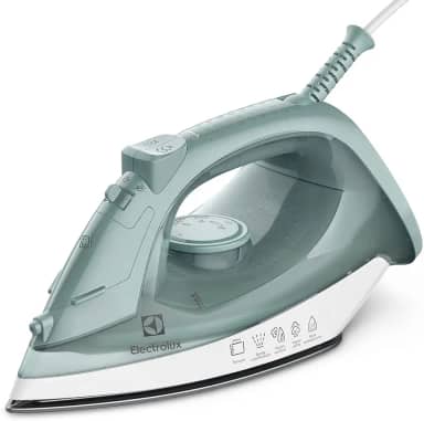 Ferro de passar seco e vapor Electrolux base antiaderente vapor vertical extra 1200W cabo 1,35m VERDE ESI11 220v