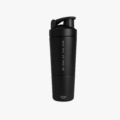 Coqueteleira Aço Inox 750ml com Compartimento Inferior ELLYM NUTRITION Misturador Ideal Shakes (Preto)