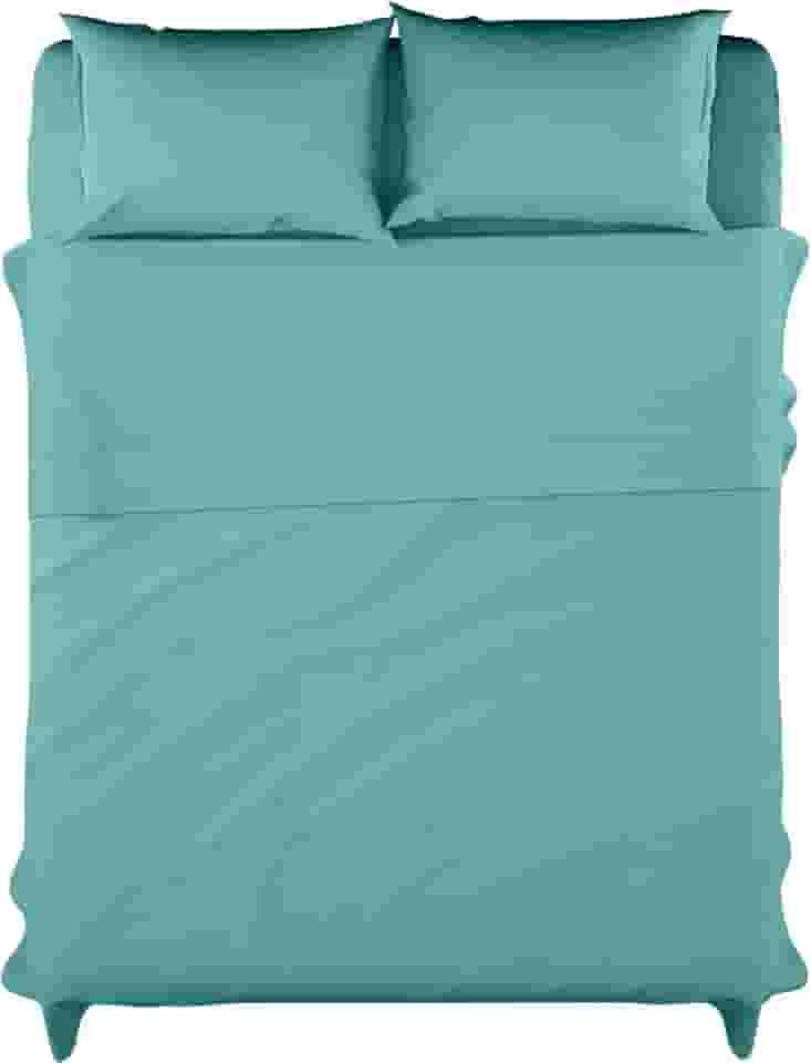 Homes Perception Conjunto de lençóis de cama completo - 4 peças de roupa de cama - microfibra escovada com bolsos profundos de 40,64 cm resistente ao desbotamento - Fácil de cuidar (azul água,