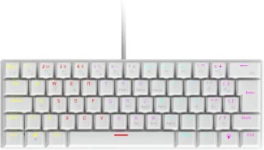 Teclado Mecânico Gamer Vinik Anihi White 60% Switch Red LED Rainbow