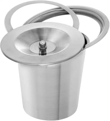 Cesto Lixeira de Embutir 3 Litros Inox Escovado e Alumínio