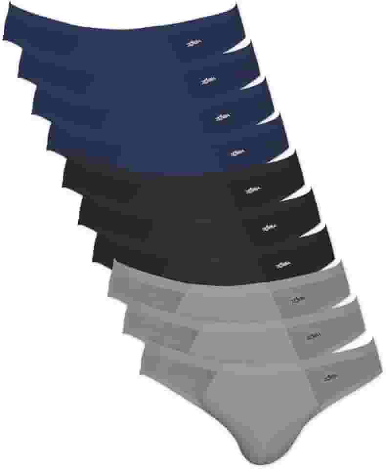 Kit 10 Cuecas Zorba Slip Algodão 791 Marinho