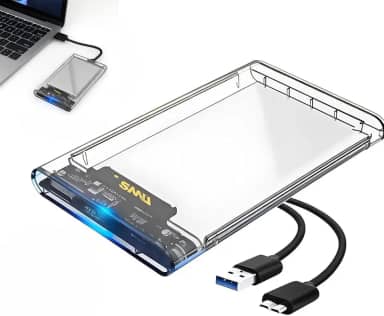 Case Externa Para HD Transparente USB 3.0 Sata 3.0 Suporta SSD e HD até 5TB Alta Velocidade Premium Compacto Plug Play Compatível Windows Mac