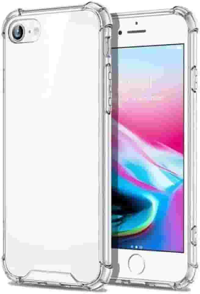 Capa Case Transparente Para iPhone Com Proteção Antiderrapante Fina e Compatível Com Carregador de Indução (7/8-SE2-SE3)