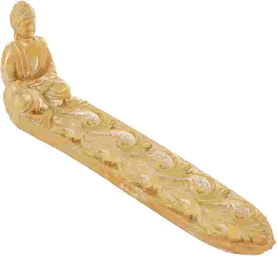 Porta Incenso Buda Decorativo 24cm em Resina | Proteção Espiritual, Aromaterapia, Feng Shui, Decoração Zen, Tranquilidade para Casa