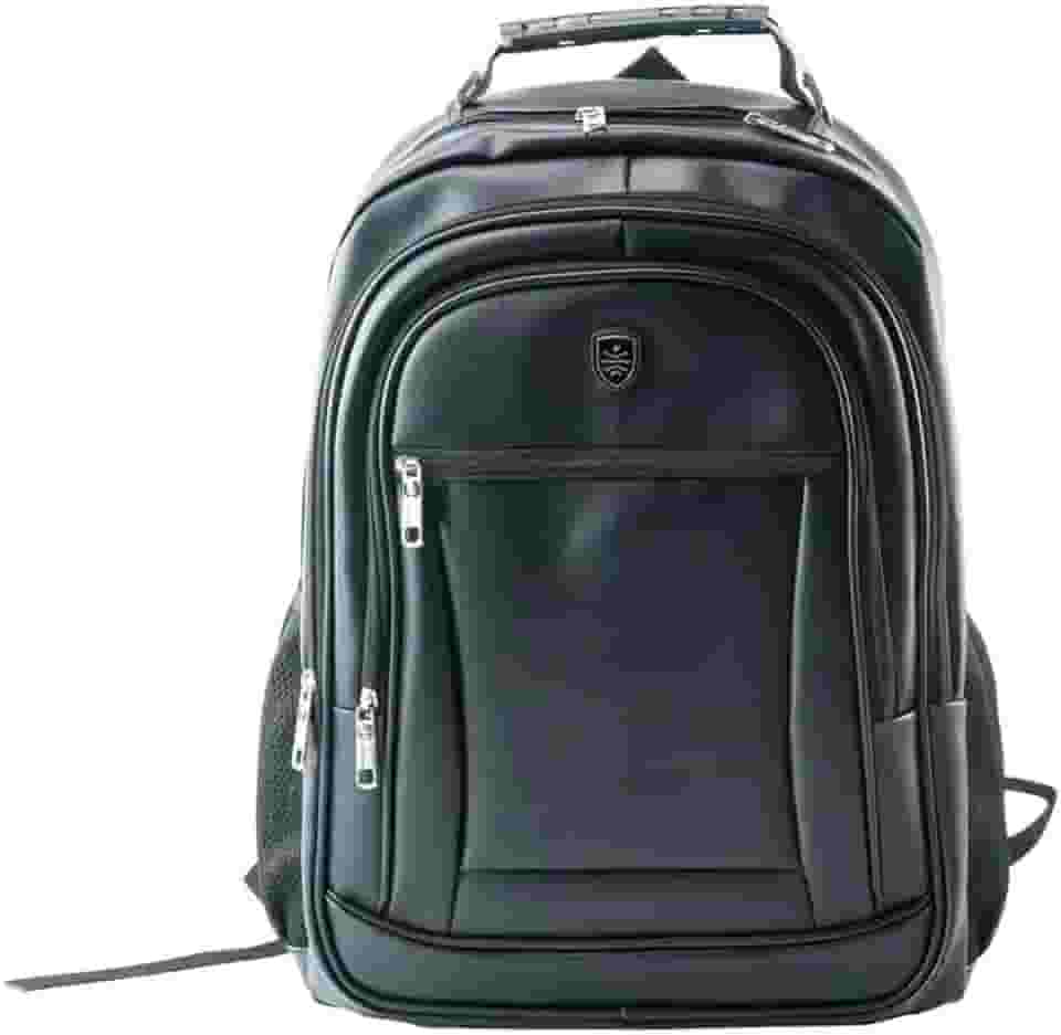 Mochila de Couro Notebook Grande Masculina Cabo Aço Executiva