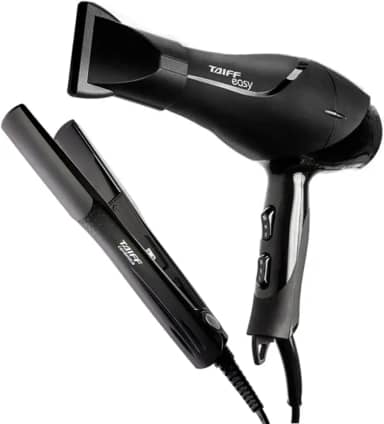 KIT TAIFF SECADOR PROFISSIONAL EASY 1700W - 127V + PRANCHA ALISADORA CERAMICA 180ºC - BIVOLT