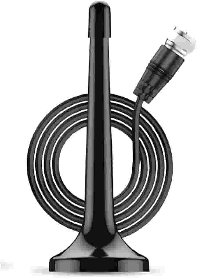 Antena Digital TV Interna Externa Amplificada HDTV 4K UHF | VHF | FM, Resistente A Água, Compatível Com Samsung, LG, Philco, APC, Philips, Smart TV, Led, LCD, 3D, Cabo 3 Metros, Com Imã Premium