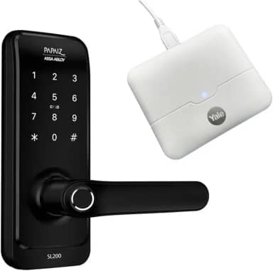 Fechadura Digital SL205 Com Biometria Senha Cartão E Chave