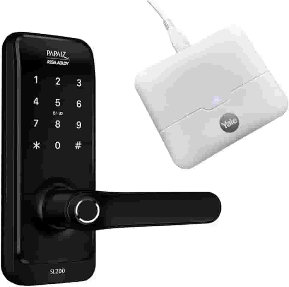 Fechadura Digital SL205 Com Biometria Senha Cartão E Chave