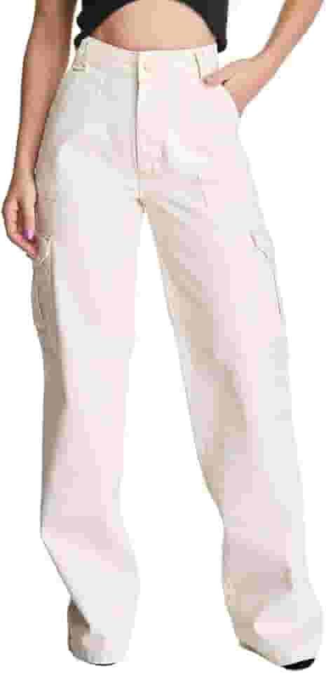 Calça Sarja HNO Jeans Cargo Ana Off White