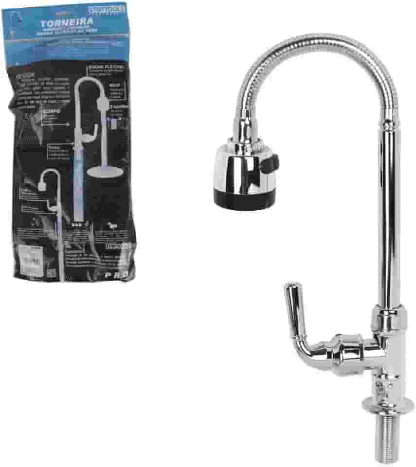 " TORNEIRA GOURMET CROMADA C/DUCHA FLEXIVEL DE MESA"