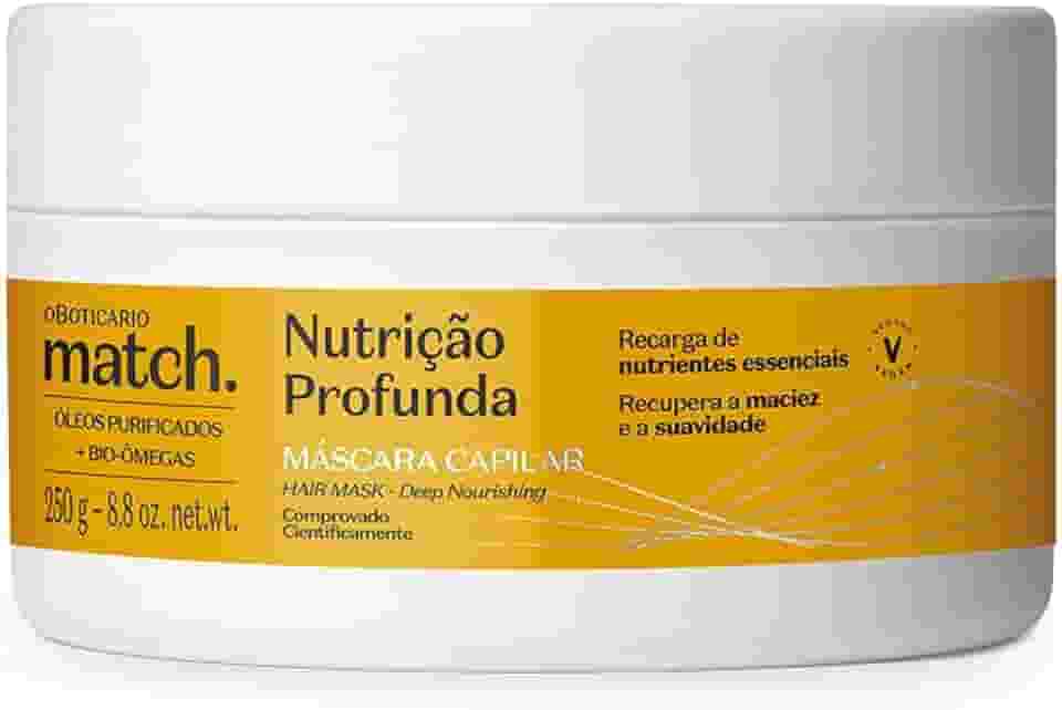 O BOTICARIO MATCH MASCARA CAPILAR NUTRIÇÃO PROFUNDA 250g