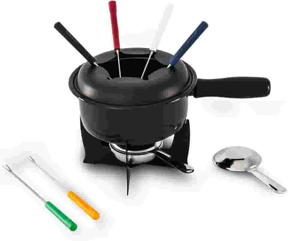 Conjunto para Fondue com 10 Pecas, Brinox, Preto