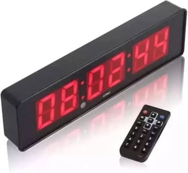 Relógio Cronômetro Digital LED com Controle Remoto – Display Grande 32cm para Academia, Treinos e Escritório